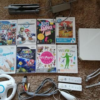 お話中=　ニンテンドウ　Wii＋ゲームソフト　中古セット