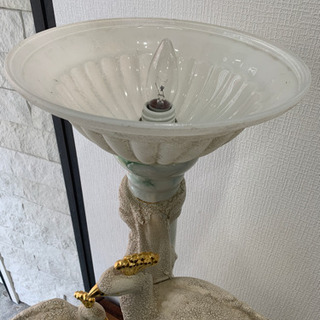 基本引取り限定！ 逸品 イタリア製 オブジェ 噴水 ランプ 孔雀