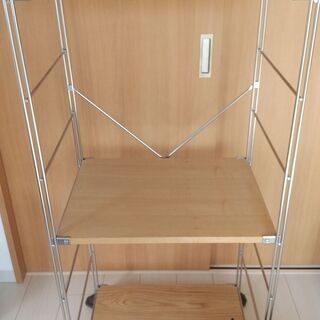 3/14まで【中古】無印良品 ステンレスユニットシェルフ