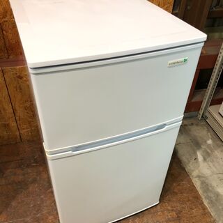 動作保証60日付】YAMADA 2018年 YRZ-C09B1 90L 2ドア 冷凍冷蔵庫【管理