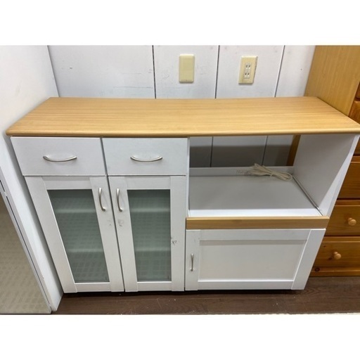 5/3不二貿易 キッチンボード キッチン収納  ホワイト基調 木製