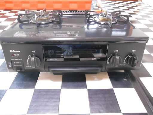【リサイクルショップ八光　田上店　安心の3か月保証】Paloma ガステーブル コンパクト IC-N36B-R 　LPガス　2017 年製