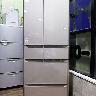 【苫小牧バナナ】美品 日立 冷蔵庫 R-XG4800H-XN 真空チルド 2018年 クリスタル6ドア 475L 自動製氷 引取/格安自社配送のみ 苫小牧市♪