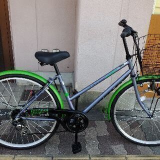 その他 美品☆BEBOP[ビバップ]26吋 シティーサイクル 外装6段/グレーx 