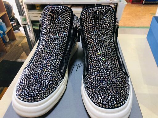 GIUSEPPE ZANOTTI ジュゼッペ ザノッティ ラインストーン サイドジップ ミドルカット