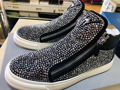 GIUSEPPE ZANOTTI ジュゼッペ ザノッティ ラインストーン サイドジップ 