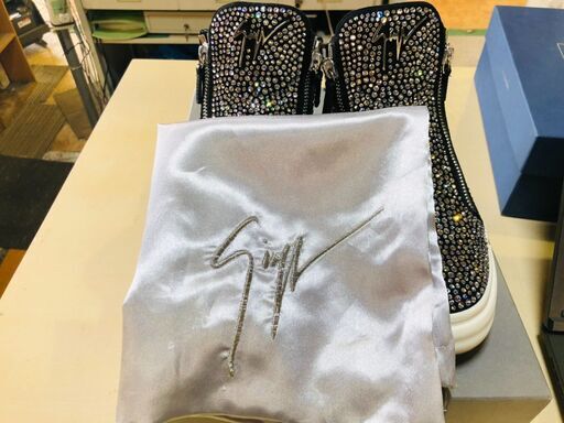 GIUSEPPE ZANOTTI ジュゼッペ ザノッティ ラインストーン サイドジップ ミドルカット