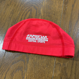 【ネット決済】セントラルスポーツ　スイミング帽子　赤　美品