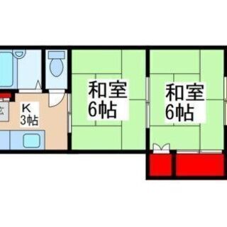 【生保可！2人入居OK、3.9万円】2K 32.29㎡、敷礼0、...