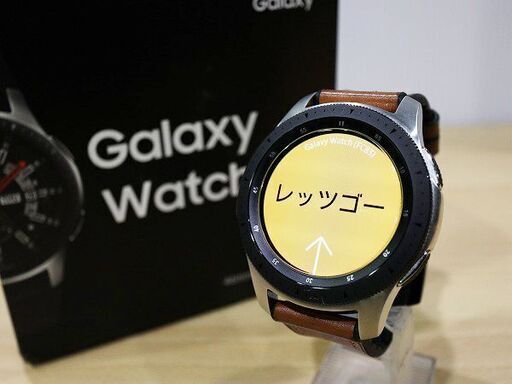 【苫小牧バナナ】美品 SAMSUNG Galaxy Watch SM-R800 46mm シルバー レザー×ラバー サムスン ギャラクシーウォッチ♪