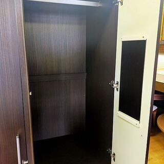 リサイクルストアスターズ城西店】NITORI ニトリ ワードローブ WISH2 90MT-DBR クローゼット タンス 収納 - 収納