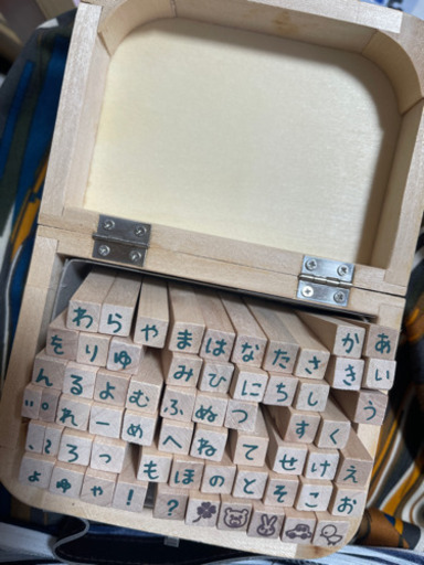 【未使用】高級木製スタンプ　木製ひらがな、動物柄など