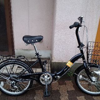 millart[ミラート]20吋 折り畳み自転車 外装6段/LEDオート/ネイビーｘブラック