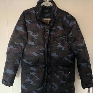 【BURBERRY BLACK LABEL】 サイズL ダウンコート カモフラ柄