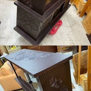 商談中【清掃＆メンテ済】鎌倉彫　茶箪笥　水屋　和家具　工芸家具　サイドボード　カップボード