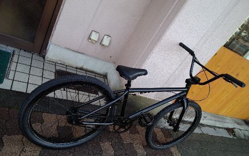 BMX】24吋クルーザー シングル/マットブラック 24吋 BMX風クルーザー