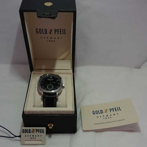 【GOLD PFEIL】ゴールドファイル★メンズ･クォーツ腕時計(稼働品)