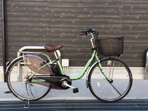 地域限定送料無料　パナソニック　ビビ　DX　新基準　子供乗せ　16AH　緑　アシスタ　ナチュラ　神戸市　電動自転車