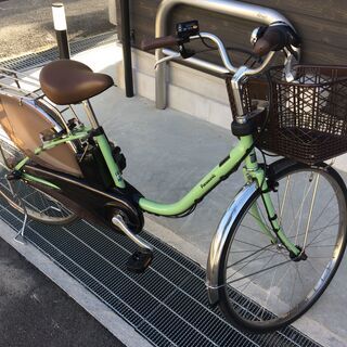 地域限定送料無料 パナソニック ビビ DX 新基準 子供乗せ 16AH 緑