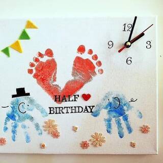 アリオ川口・３月２３日　赤ちゃんと世界に一つの手形アート時計