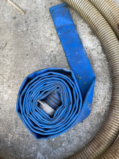 ポンプ エンジン始動確認済み 2.7馬力 鶴見製作所 ホースセット