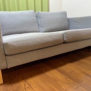 【ネット決済】IKEA布製グレーソファ（多少使用感あり）
