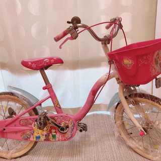 プリンセス　16インチ自転車　屋内保管