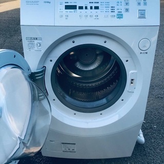 ①ET903A⭐️ 10.0kg⭐️ SHARPドラム式電気洗濯乾燥機⭐️