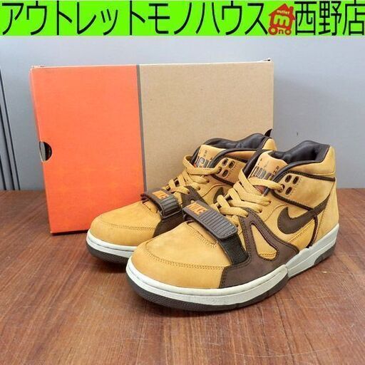 ▶未使用 スニーカー NIKE ナイキ AIR ALPHA FORCE Ⅱ PREMIUM 26.5cm US8.5 UK7.5 エアアルファ フォース 茶 ブラウン 721カラー ペイペイ対応 札幌市西区西野
