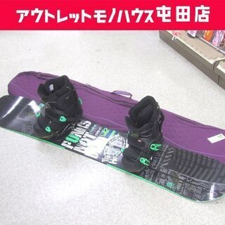 HEAD 153cm スノーボード PUNKS NOT DEAD ダブルキャンパー バインディング付板 27.0cm スノーボードブーツ＆ケースセット☆ PayPay(ペイペイ)決済可能 ☆ 札幌市 北区 屯田 