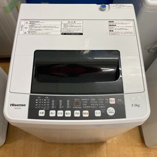 洗濯機 G4259 カード利用可能！ 洗濯機 HISENSE HW-T55C 5.5kg 2018年製