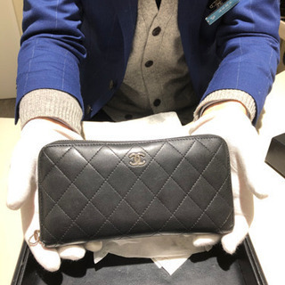 シャネル財布　マトラッセ　ラムスキン