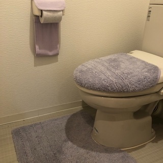 トイレ　３点セット　薄紫