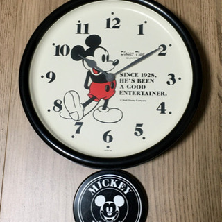 ミッキーマウス　振り子時計【中古品】