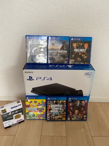ps4本体!人気ソフト6本!SSDもつけます!