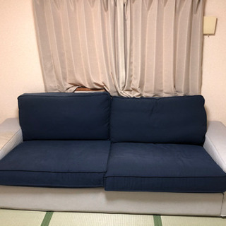 (取引先決定)IKEAの3人掛けソファ＋カバー(新品あり)