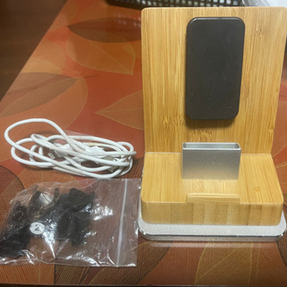 iphone 充電器スタンド竹製二代