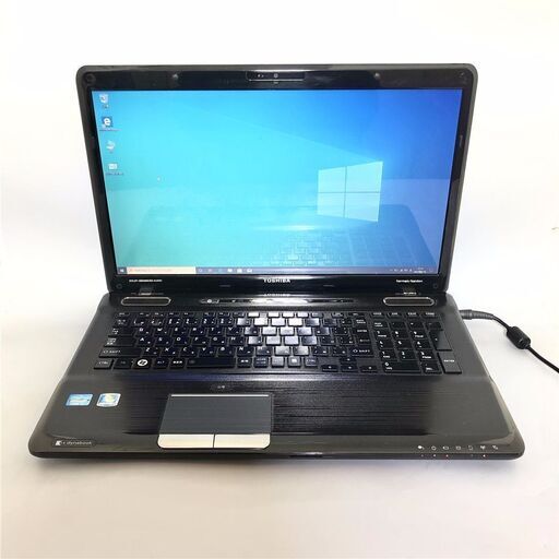 送料無料 希少 ブラック ノートパソコン 中古良品 17.3型 東芝 T571/W4MD Core i7 8GB 500GB DVDRW 無線 テンキー カメラ Windows10 Office