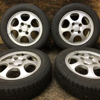 【YOKOHAMA ice GUARD iG50 155/65R13】スタッドレス【ホンダ Modulo モデューロ 純正ホイール 13インチ 4J4HPCD100+40】ライフ等　(TC309) クレジットカード QR決済可能