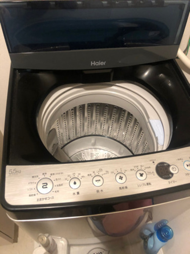 【取引完了】Haier 全自動洗濯機5.5kg ほぼ未使用