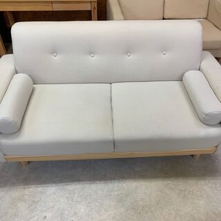 2Pソファ☆家具 シンプル ローソファ 脚付き