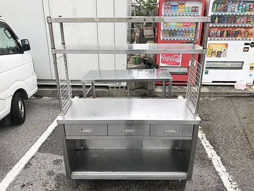 120cm ステンレス 棚引き出し付作業台 飲食店向け(居酒屋・レストラン)