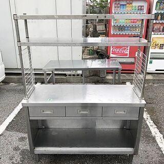 120cm ステンレス 棚引き出し付作業台 飲食店向け(居酒屋・...