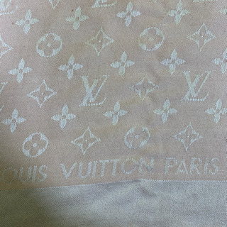 LOUIS VUITTON 　ストール　ショール モノグラム　デニム　ローズ