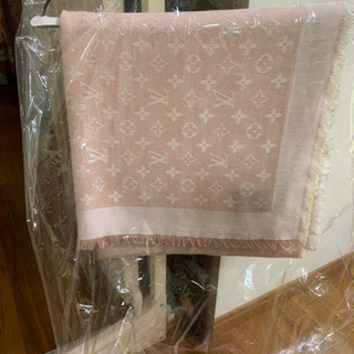 LOUIS VUITTON 　ストール　ショール モノグラム　デニム　ローズ