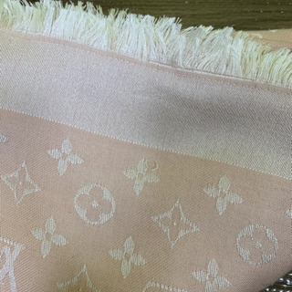 LOUIS VUITTON 　ストール　ショール モノグラム　デニム　ローズ