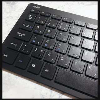 [未使用]Bluetooth スリムキーボード 黒 スタンド付属...