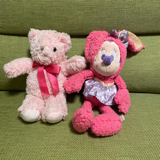 ワケあり無料ピンクぬいぐるみ2個セット可愛いクマミニーマウスうさぎ Chandni 西葛西のその他の中古あげます 譲ります ジモティーで不用品の処分
