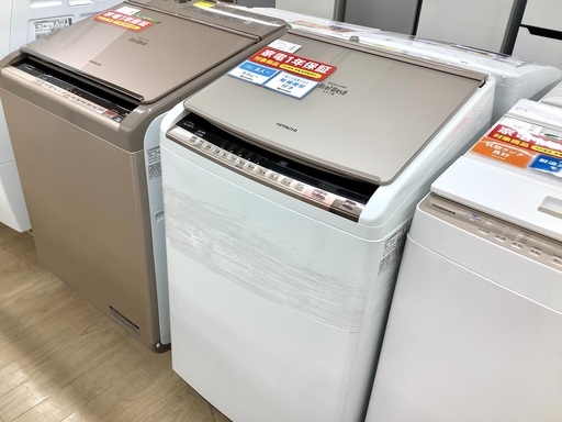 安心の1年保証付！2018年製 9.0kg HITACHI(日立)「BW-D90TS」縦型洗濯乾燥機です！