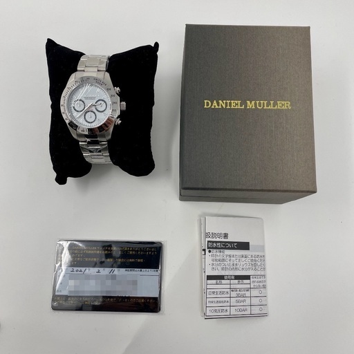 【新品】ダニエル・ミューラー　腕時計　メンズウォッチ DM-2003WH ホワイト